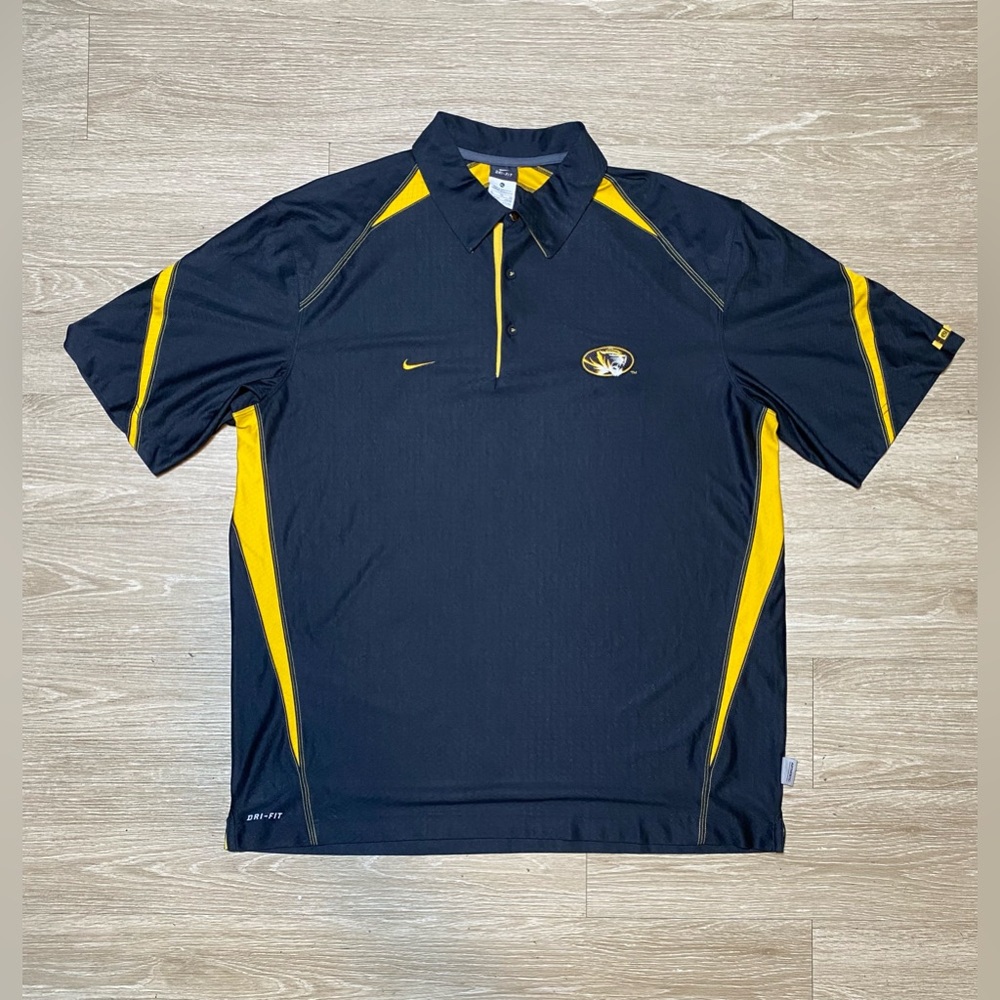 Vintage Nike Missouri Mizzou Tigers Authentic Team Issue‎ Polo Shirt Men Size XL